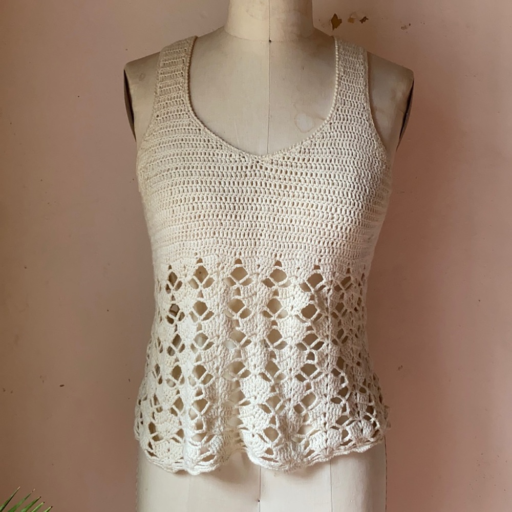 90s VINTAGE | Crochet Top